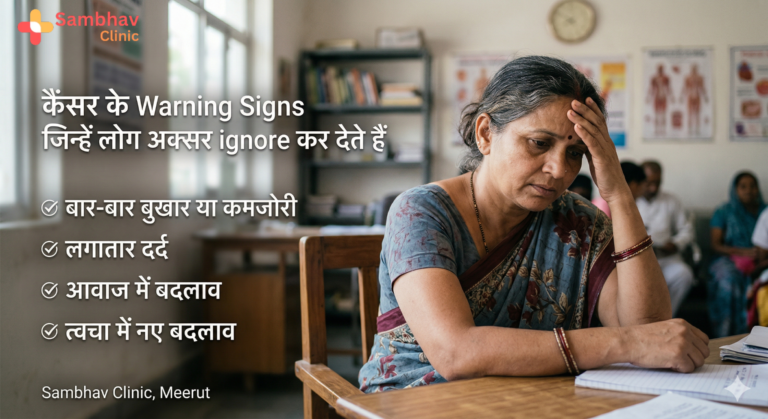 Cancer ke Warning Signs जिन्हें लोग अक्सर ignore कर देते हैं | Sambhav Clinic Meerut