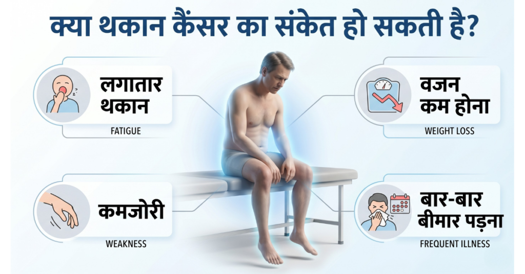 थकान कमजोरी कैंसर संकेत लक्षण