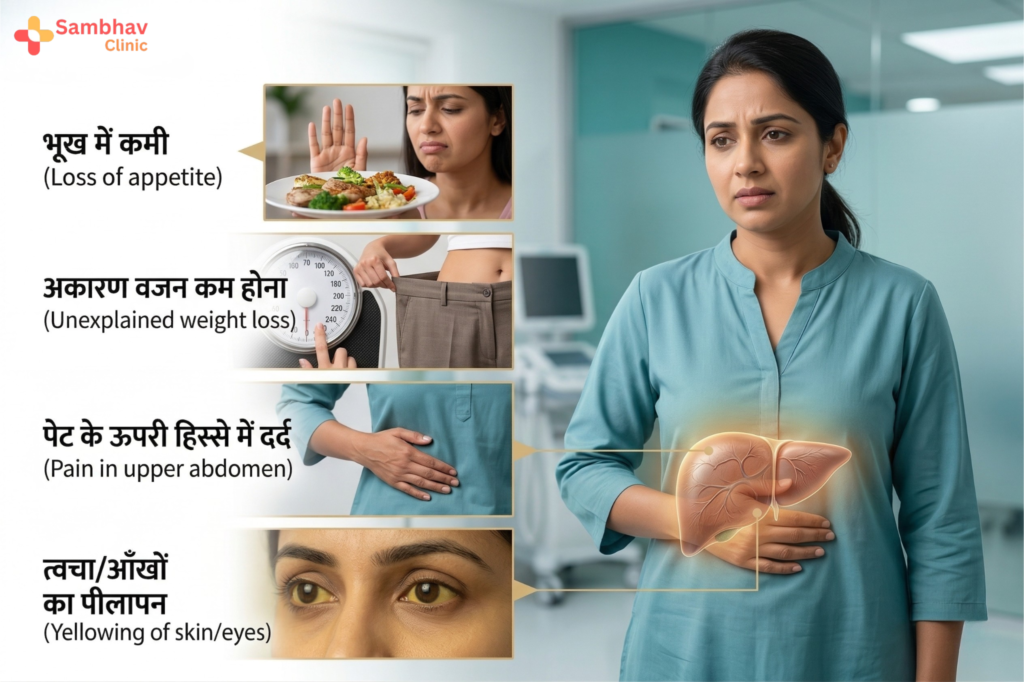 liver cancer symptoms, causes और stages in hindi